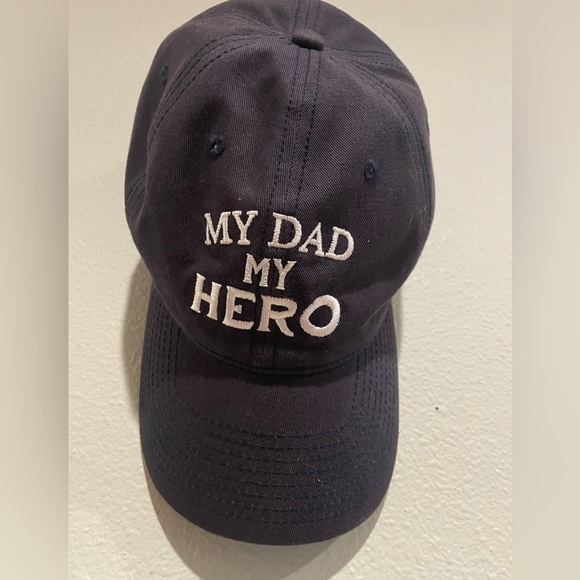 The Game My Dad The Hero baseball cap Navy Blue - Picture 1 of 5